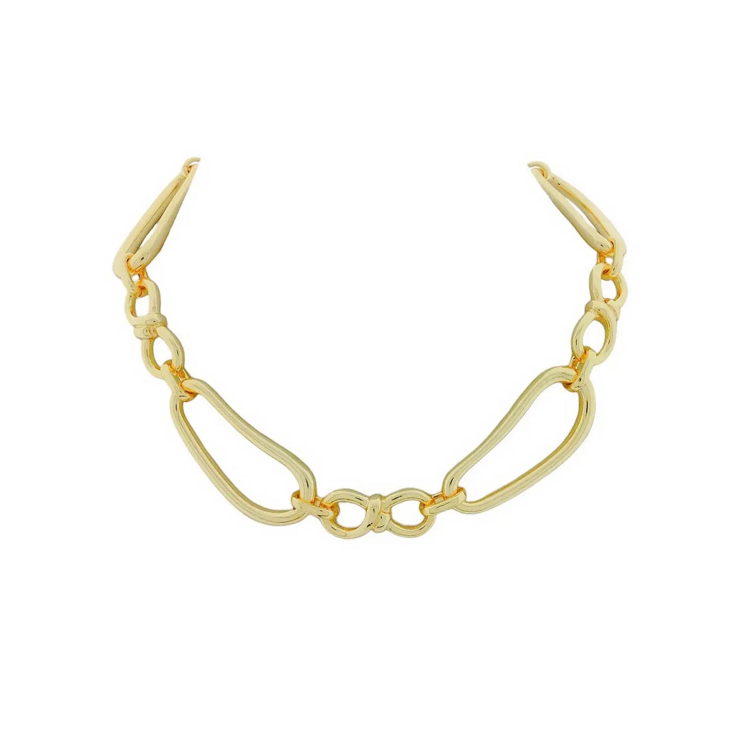 Goudkleurige open design collier  Victoria Valenza
