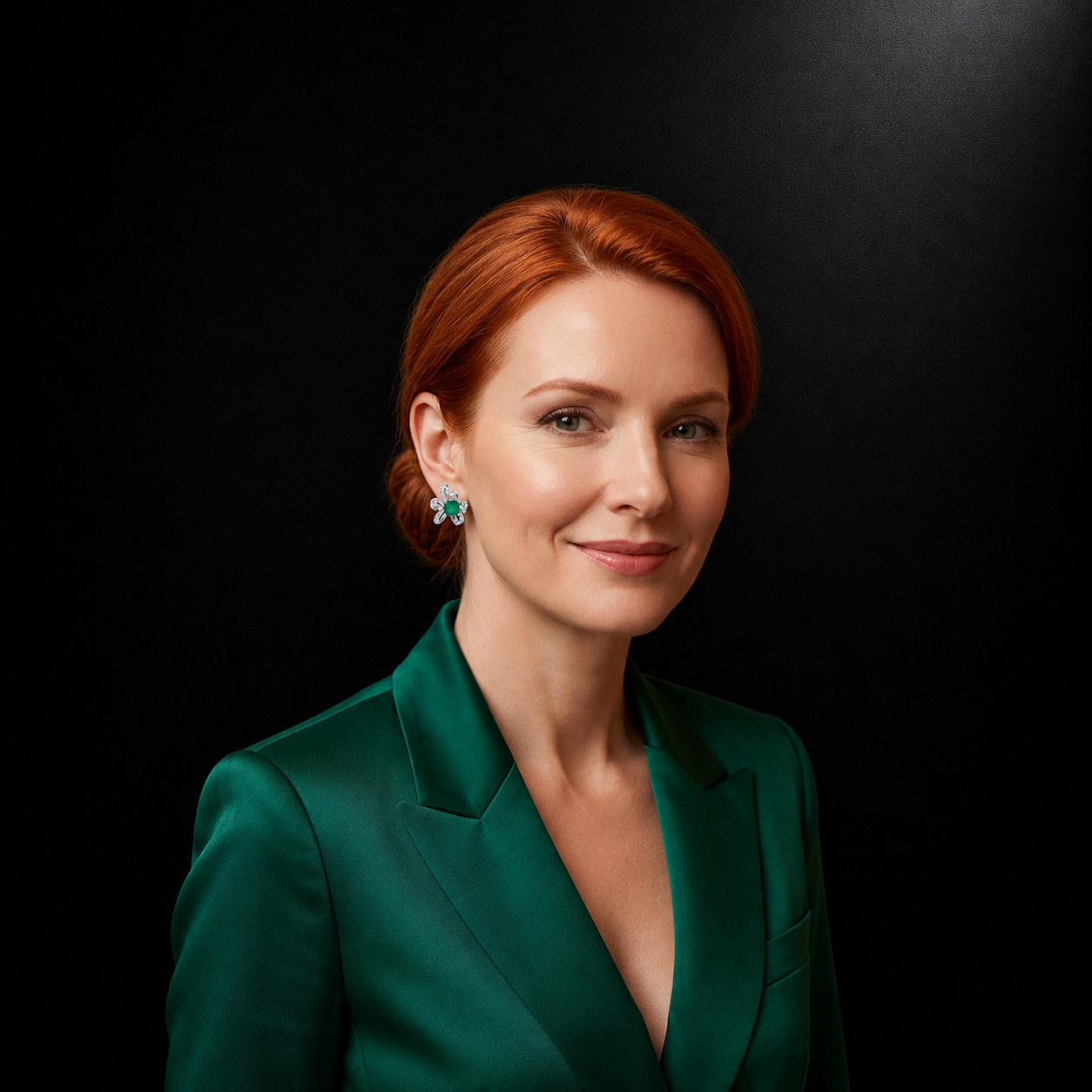 Zilverkleurige Emerald Bow Oorbellen met Groene Zirkonia Stenen | Victoria Valenza