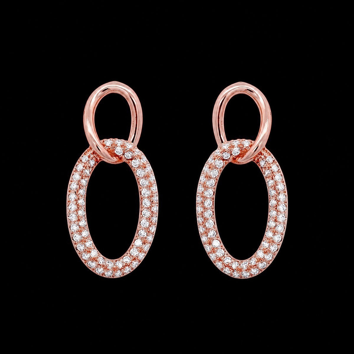 Roségoudkleurige Sempre Oorbellen met Zirkonia Stenen | Victoria Valenza