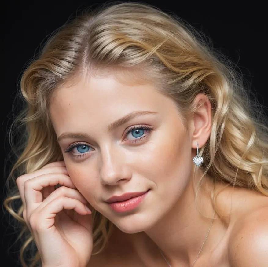 Zilveren hart oorbellen met zirkonia's - Victoria Valenza