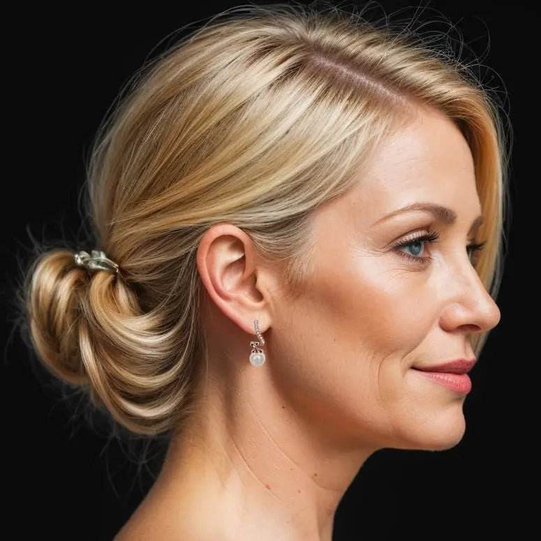 Roségoudkleurige twist parel oorbellen met zirkonia's - Victoria Valenza
