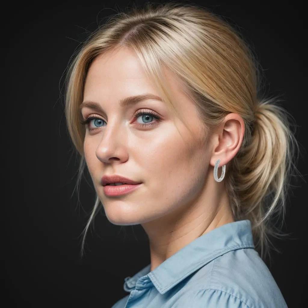 Zilveren ovale oorbellen met pavé zirkonia's - Victoria Valenza