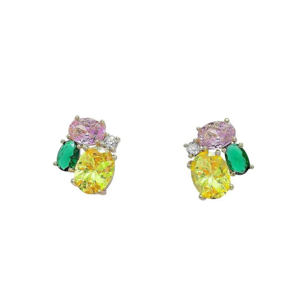 
                      
                        Goudkleurige tutti frutti oorbellen met zirkonia stenen - Victoria Valenza
                      
                    