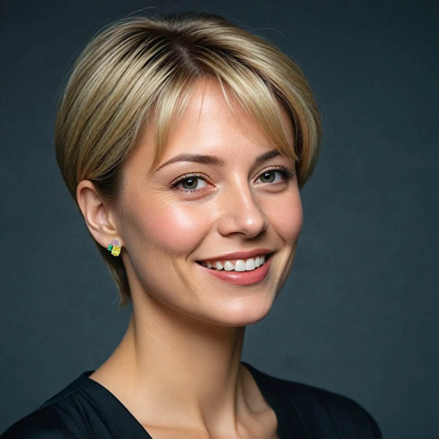 Goudkleurige tutti frutti oorbellen met zirkonia stenen - Victoria Valenza