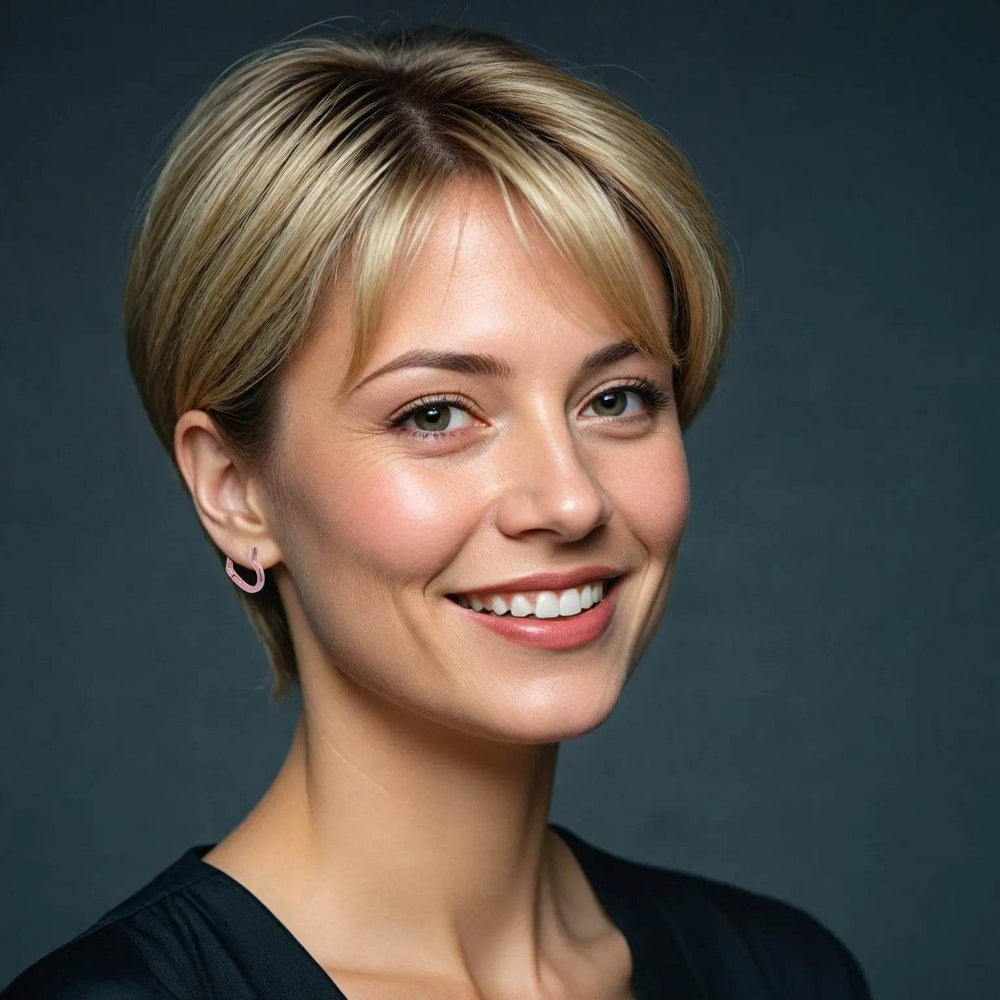 Roségoud vergulde zilveren hart oorbellen - Victoria Valenza