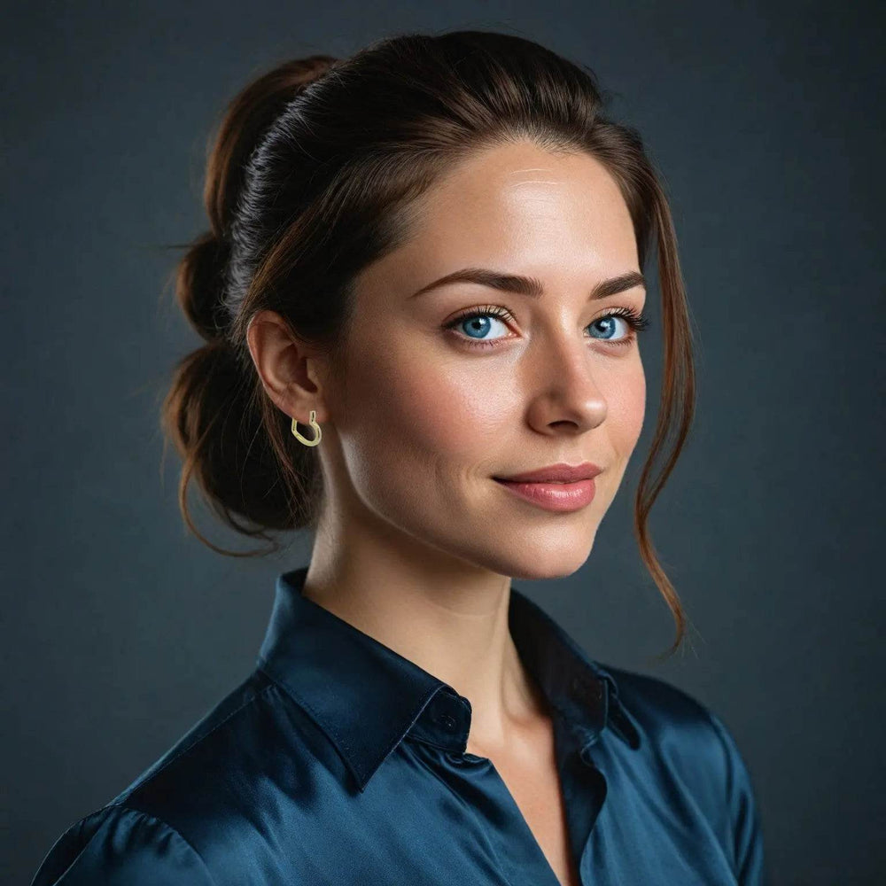 Vergulde zilveren hart oorbellen - Victoria Valenza