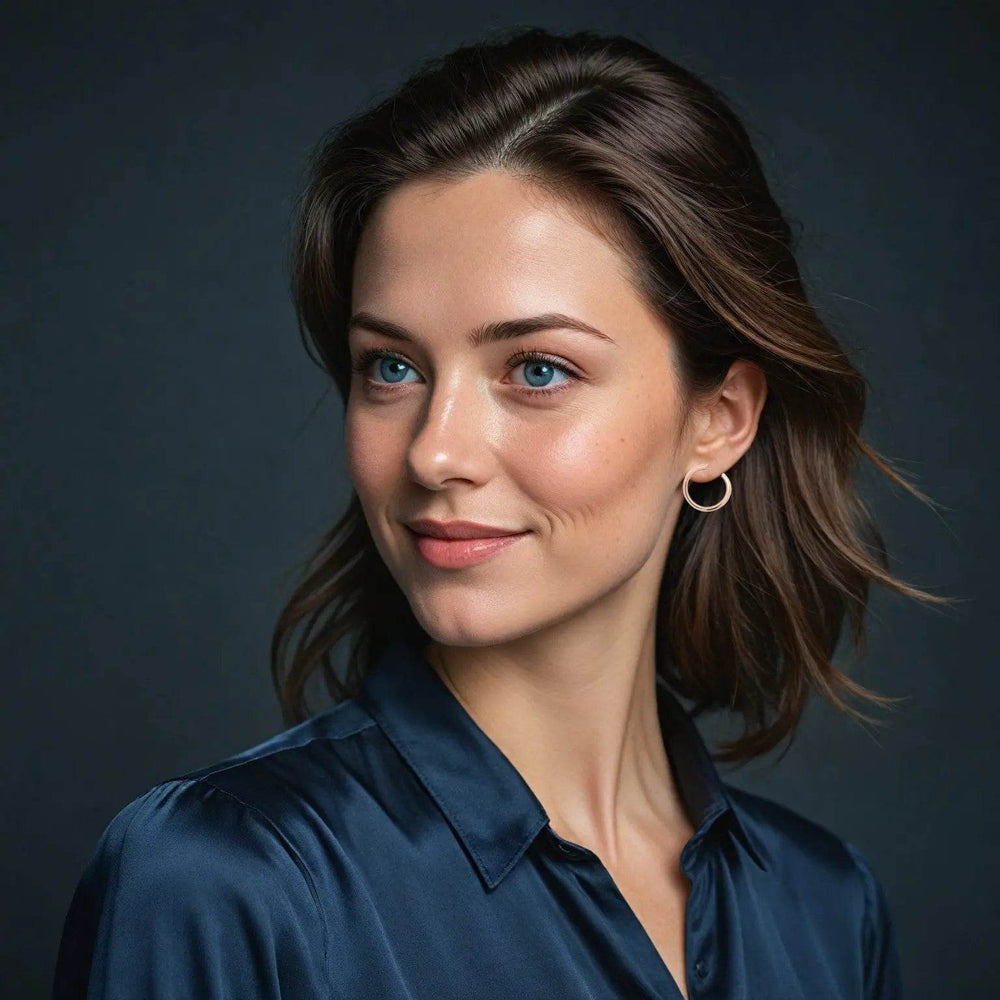 Vergulde zilveren cirkel oorbellen - Victoria Valenza