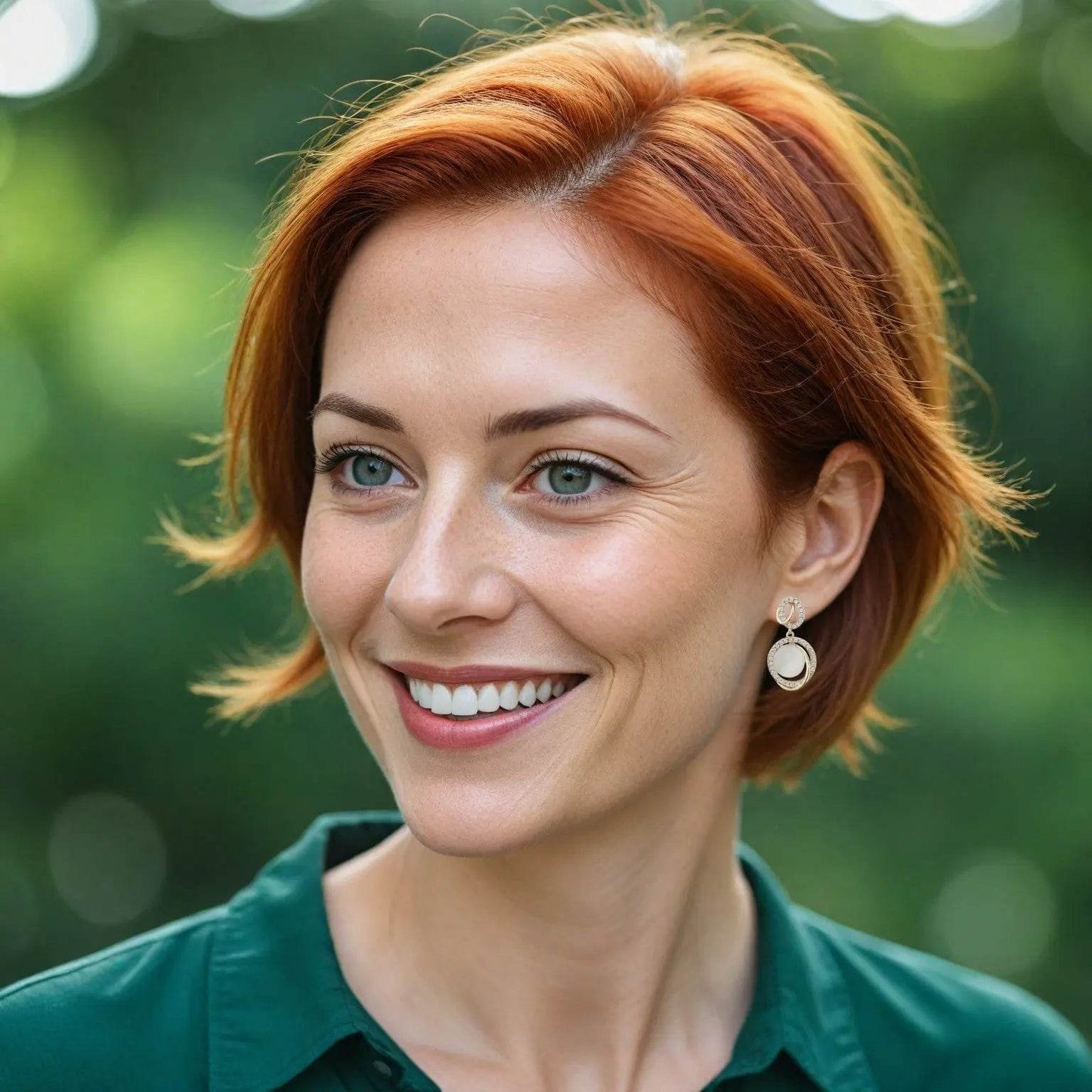 Goudkleurige design oorbellen met maansteen en zirkonia stenen - Victoria Valenza