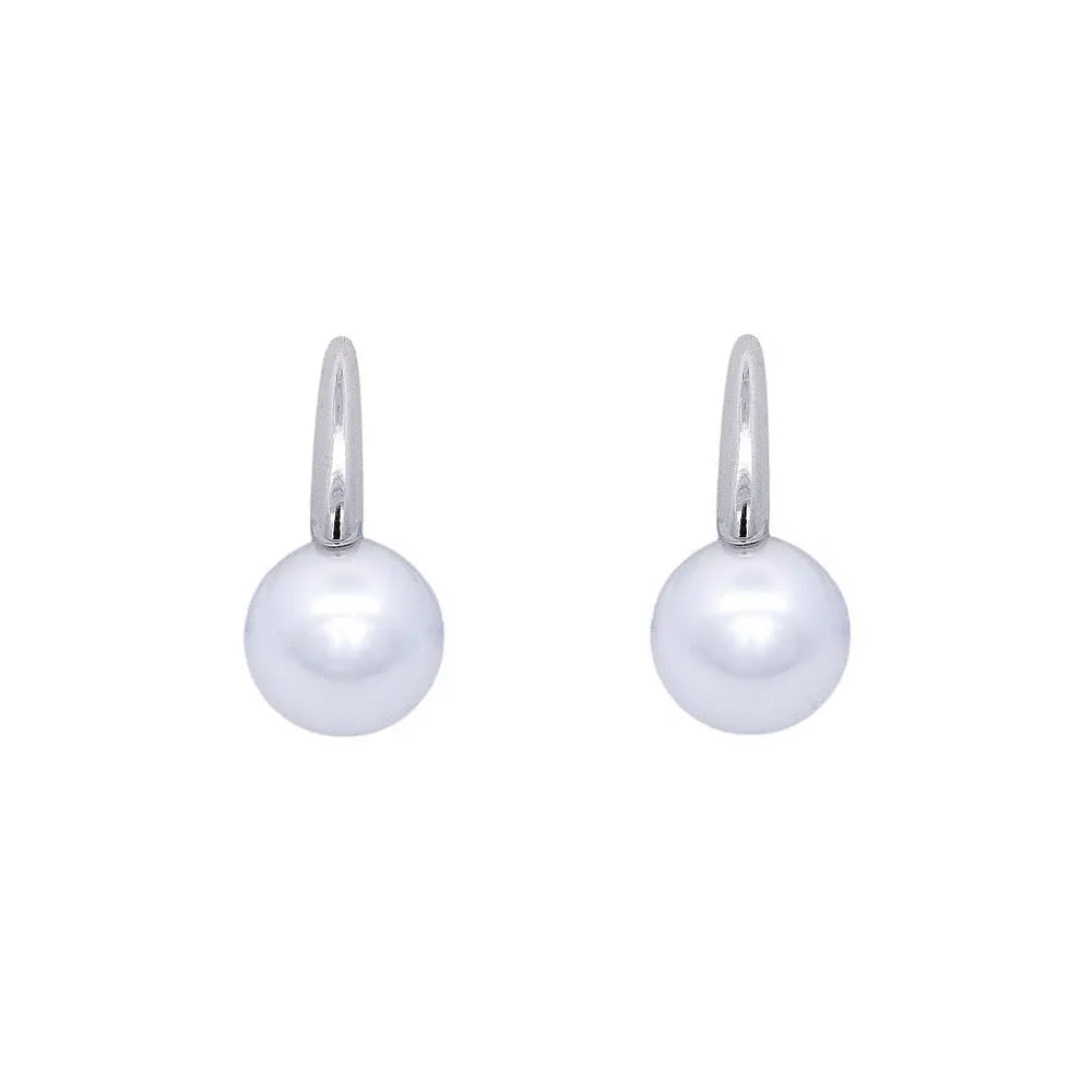 
                      
                        Zilverkleurige oorbellen met parels 14mm  Victoria Valenza
                      
                    