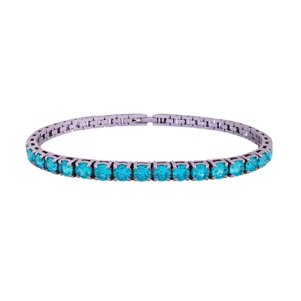 
                      
                        RVS tennis armband met roze en witte zirkonia stenen  Victoria Valenza
                      
                    