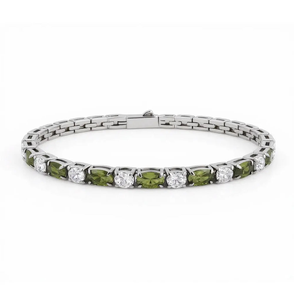 
                      
                        RVS armband met groene en witte zirkonia stenen (kopie)  Victoria Valenza
                      
                    