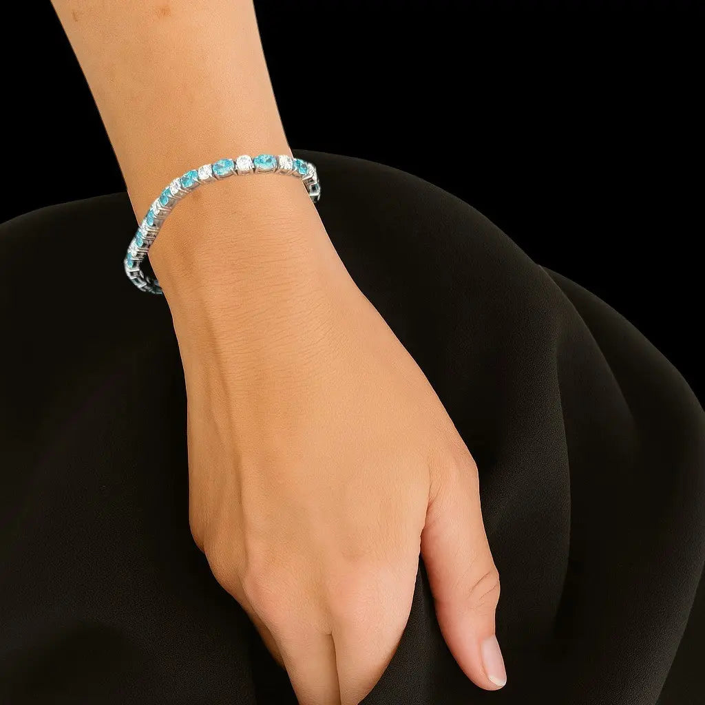 RVS armband met paars-grijze en witte zirkonia stenen (kopie)  Victoria Valenza