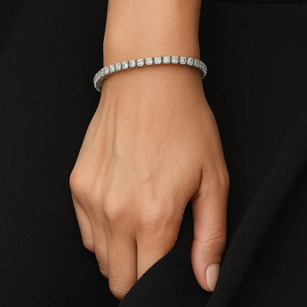 RVS armband met blauwe en witte zirkonia stenen (kopie)  Victoria Valenza