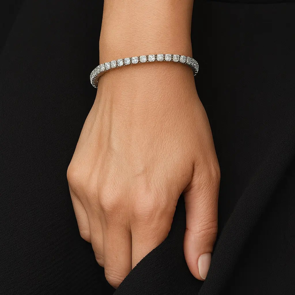 RVS armband met blauwe en witte zirkonia stenen (kopie)  Victoria Valenza