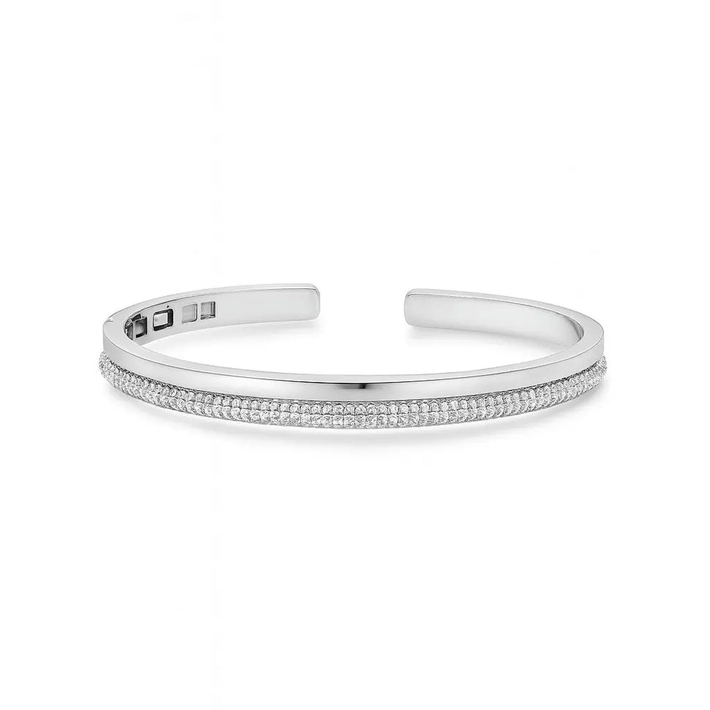 
                      
                        Zilverkleurige armband met pavé zirkonia stenen  Victoria Valenza
                      
                    