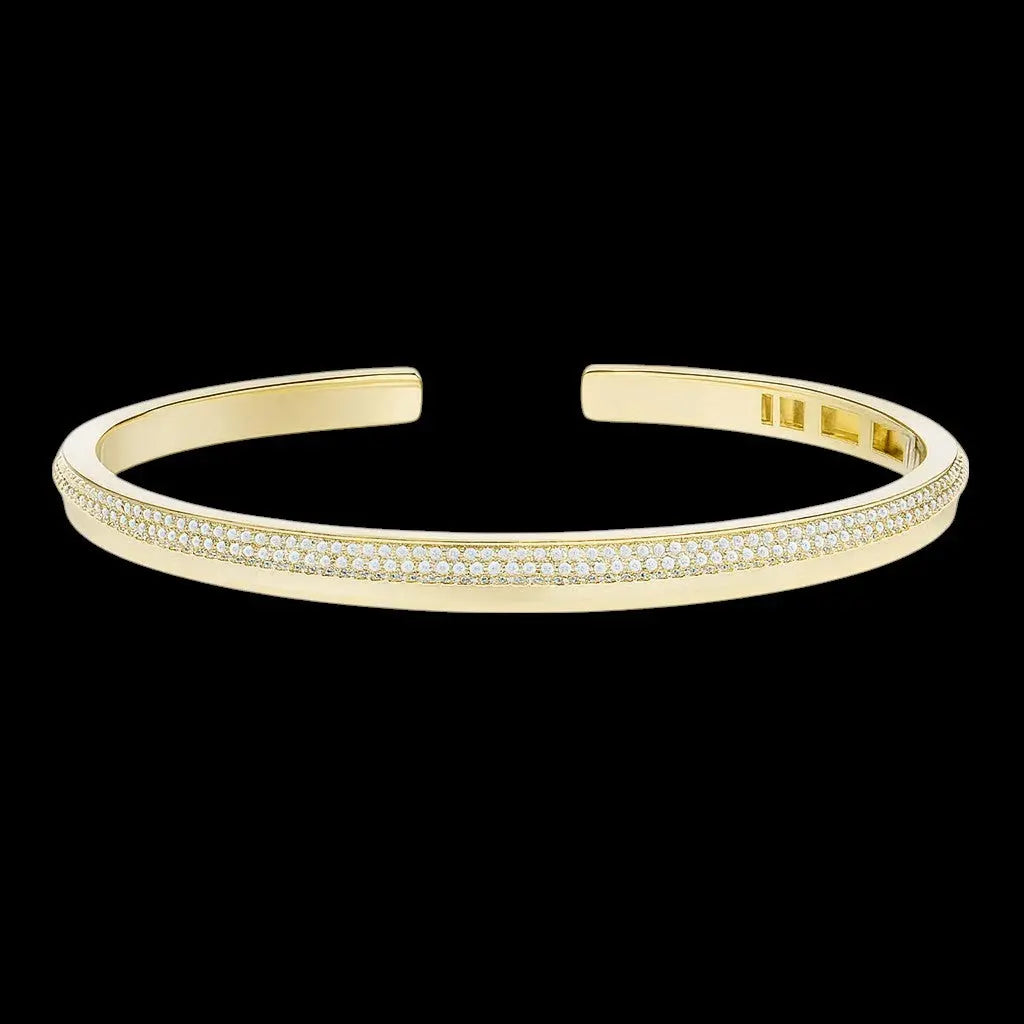 Goudkleurige armband met pavé zirkonia stenen  Victoria Valenza