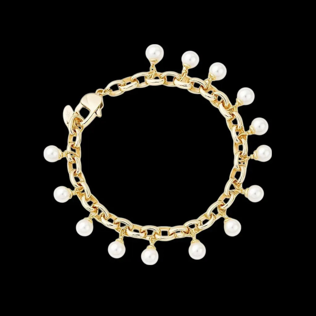 Goudkleurige armband met parels  Victoria Valenza