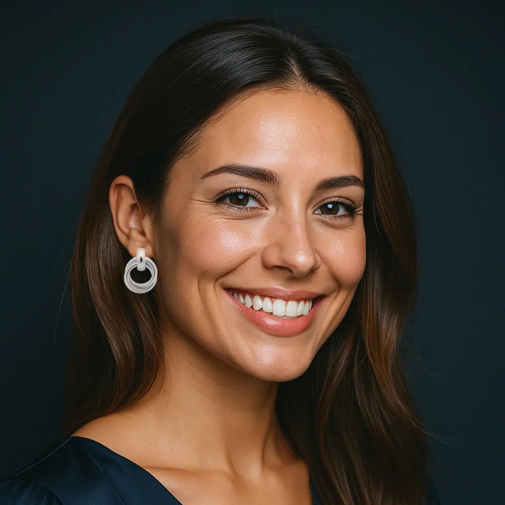 Zilverkleurige dubbele hoepel clip oorbellen  Victoria Valenza