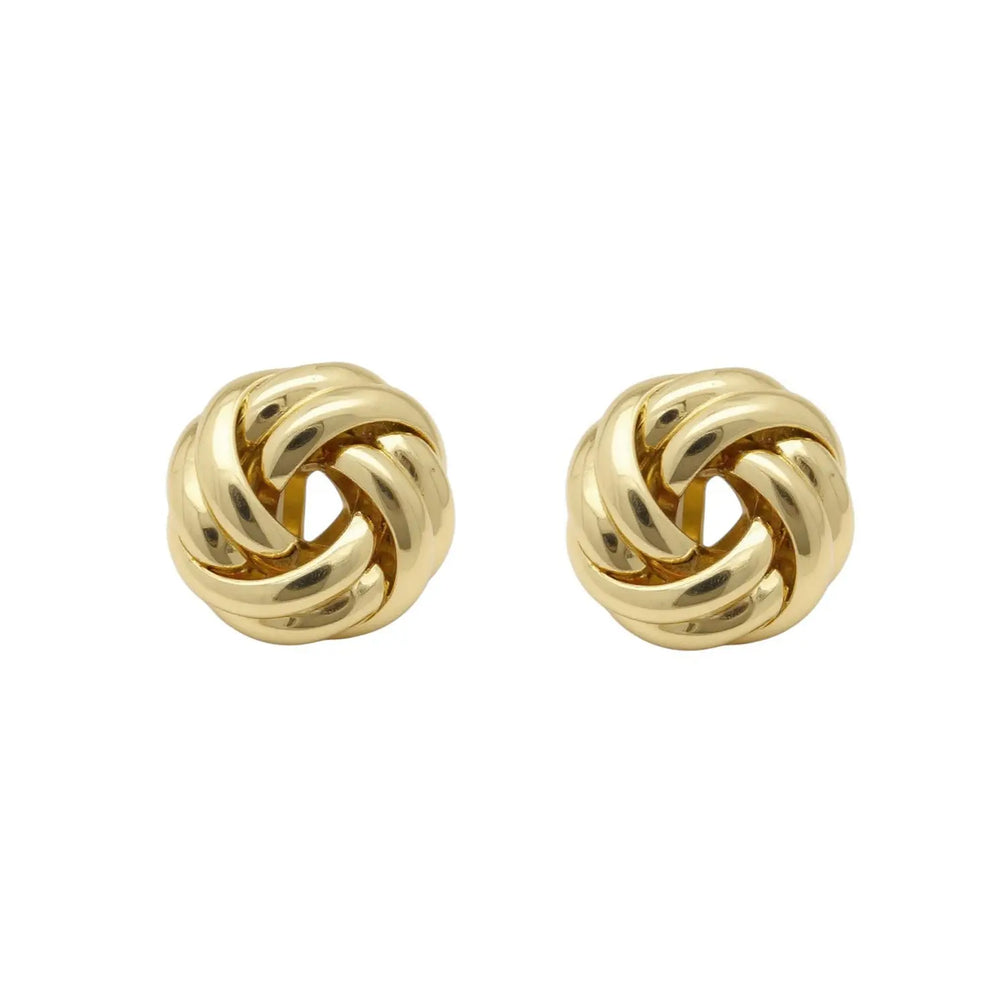 
                      
                        Goudkleurige klassieke knot clip oorbellen  Victoria Valenza
                      
                    