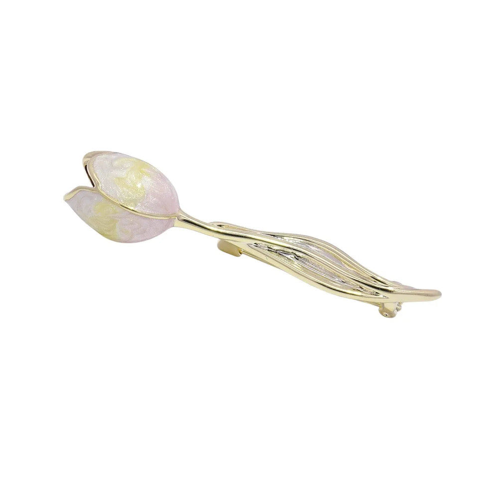 
                      
                        Goudkleurige tulp broche met emaille  Victoria Valenza
                      
                    