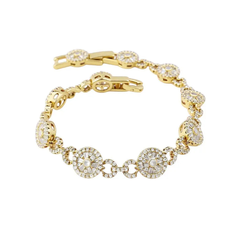 
                      
                        Goudkleurige armband met zirkonia stenen  Victoria Valenza
                      
                    