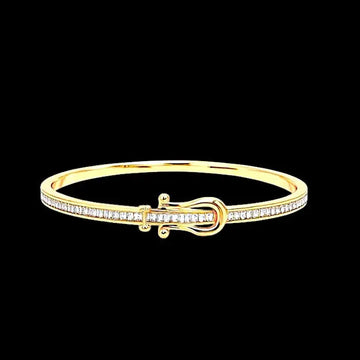 Goudkleurige fantasie armband met baquette zirkonia stenen  Victoria Valenza