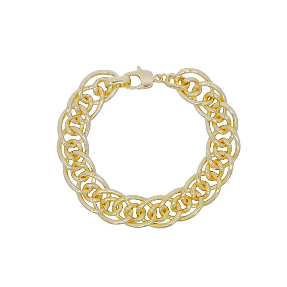 
                      
                        Goudkleurige fantasie schakelarmband  Victoria Valenza
                      
                    