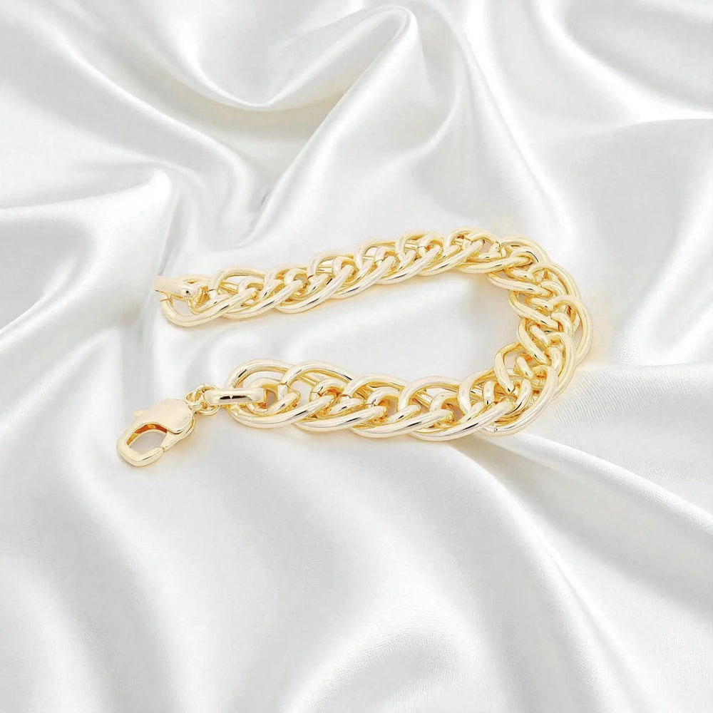 
                      
                        Goudkleurige fantasie schakelarmband  Victoria Valenza
                      
                    