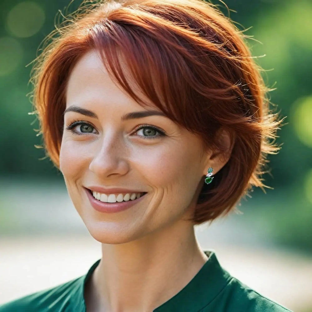 Zilveren 3 stenen design oorbellen met groene zirkonia stenen  Victoria Valenza