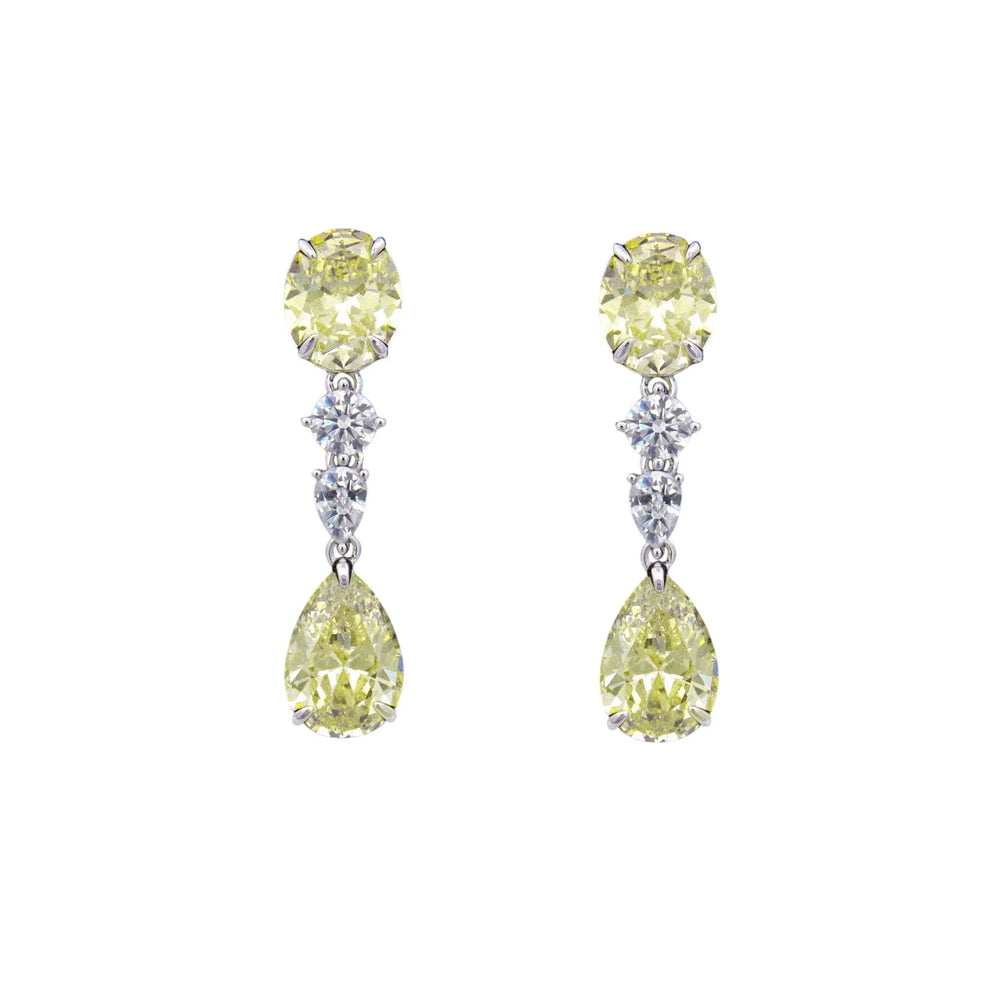 
                      
                        Zilveren statement oorbellen met gele zirkonia stenen  Victoria Valenza
                      
                    