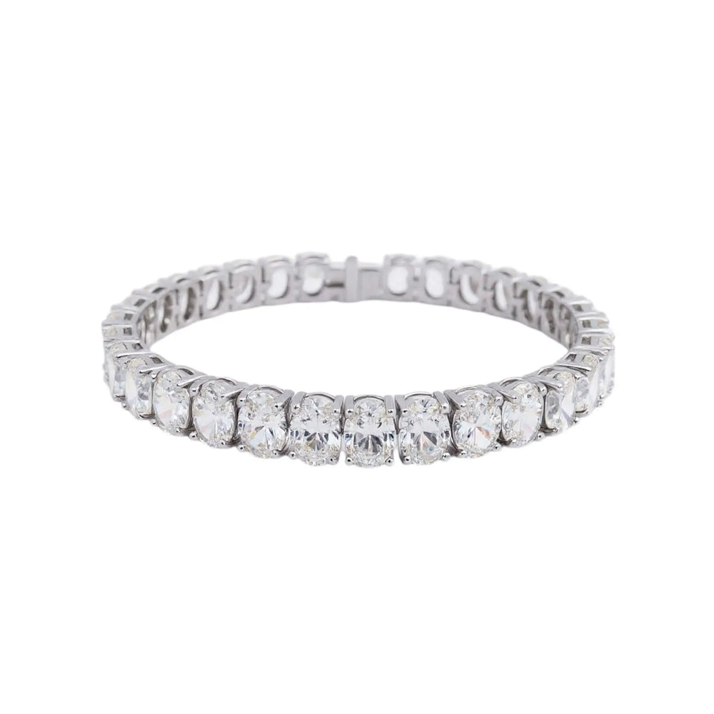 
                      
                        Zilveren armband met ovale zirkonia stenen  Victoria Valenza
                      
                    