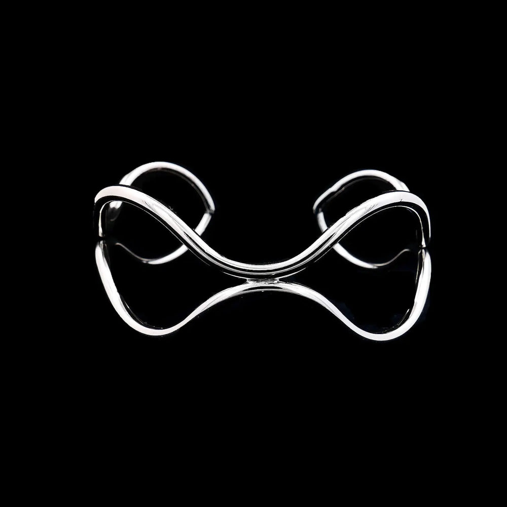 Zilverkleurige open design armband  Victoria Valenza