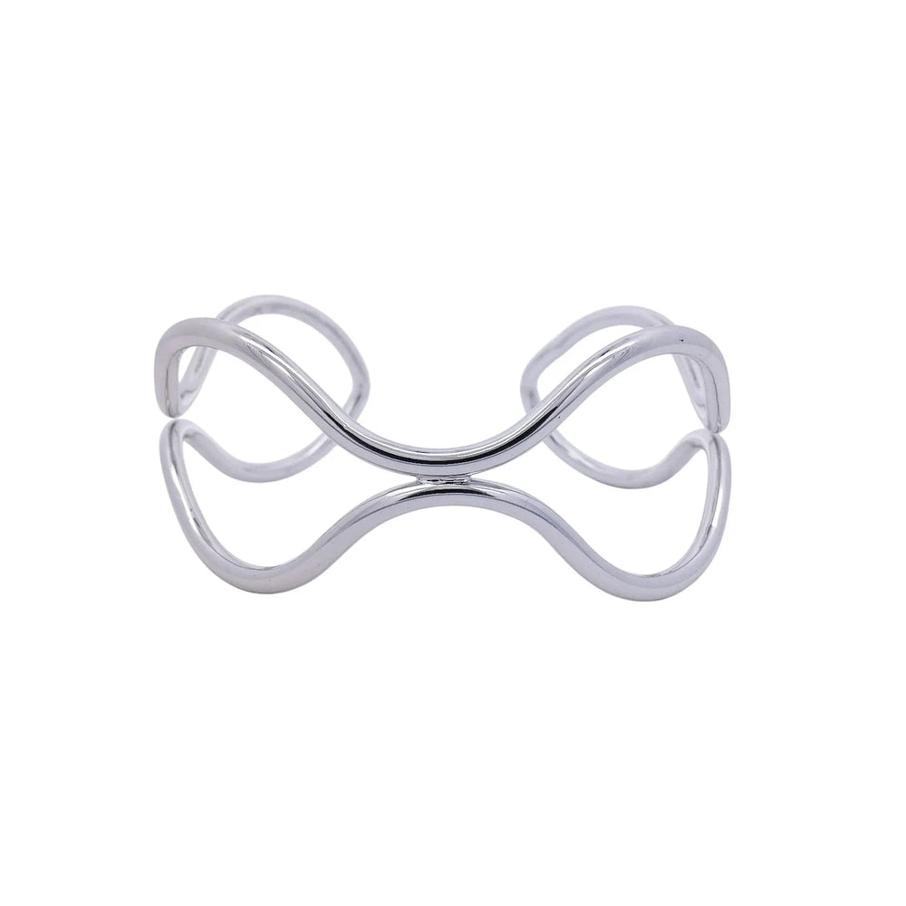 
                      
                        Zilverkleurige open design armband  Victoria Valenza
                      
                    