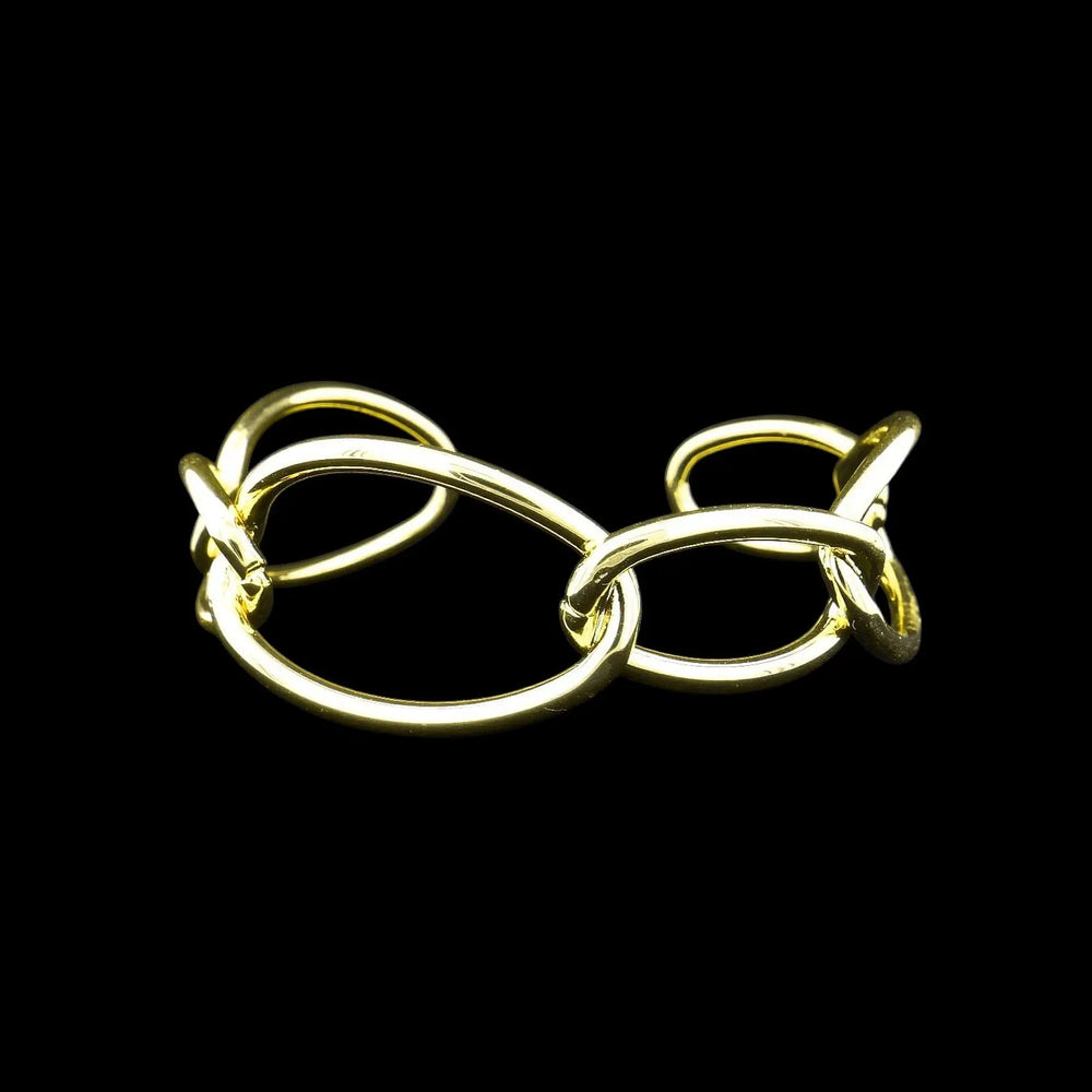 Goudkleurige ovale open design armband  Victoria Valenza