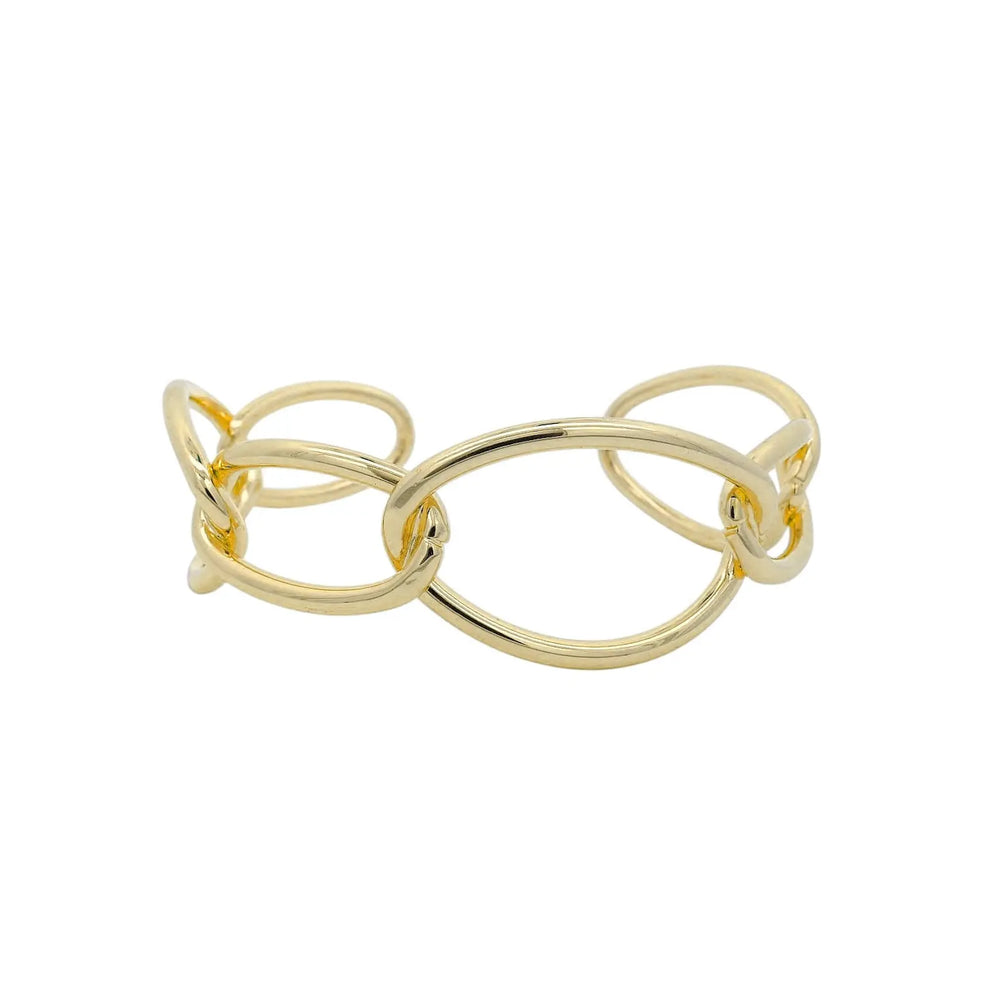 
                      
                        Goudkleurige ovale open design armband  Victoria Valenza
                      
                    