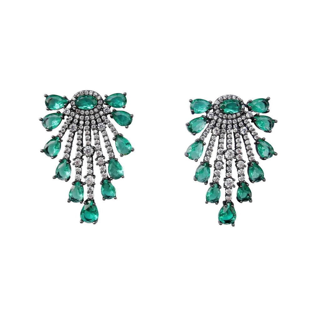 
                      
                        Fancy oorbellen met groene zirkonia's - Victoria Valenza
                      
                    