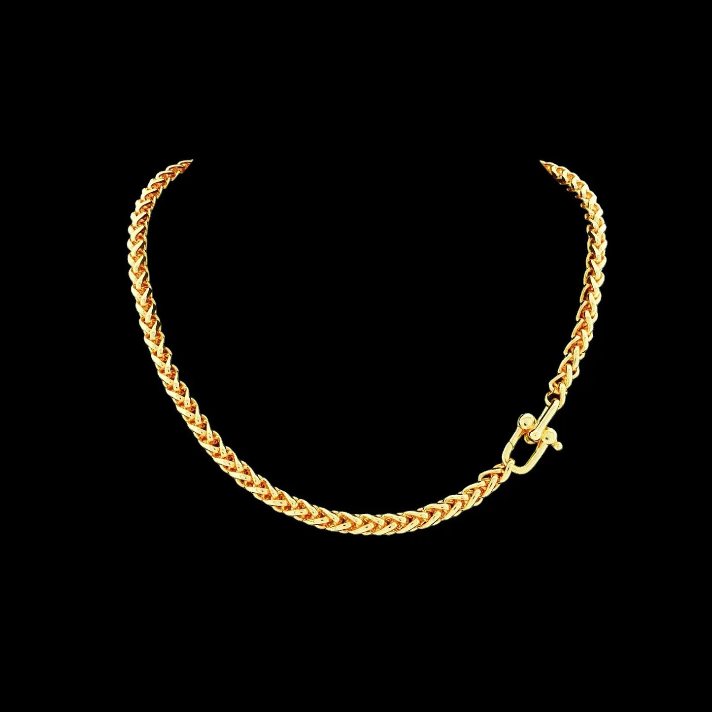 Goudkleurige vossenstaart collier  Victoria Valenza