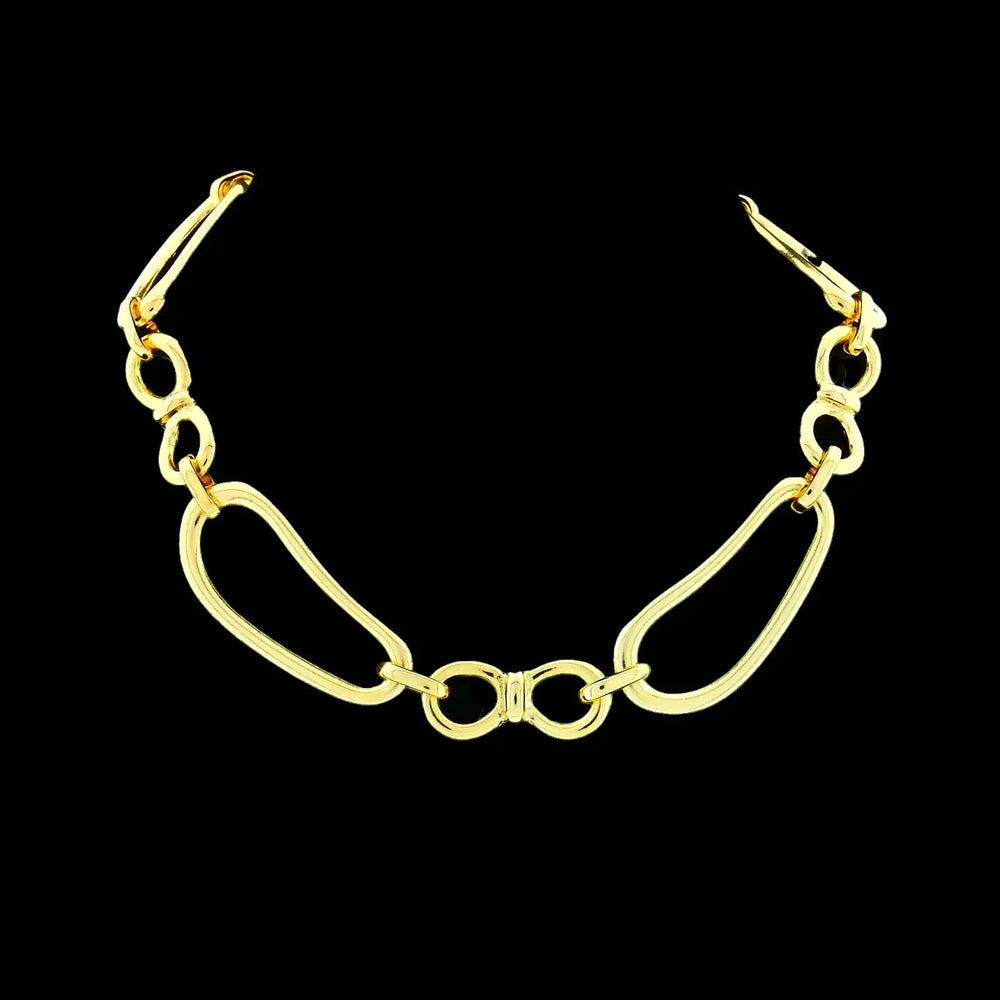 Goudkleurige open design collier  Victoria Valenza