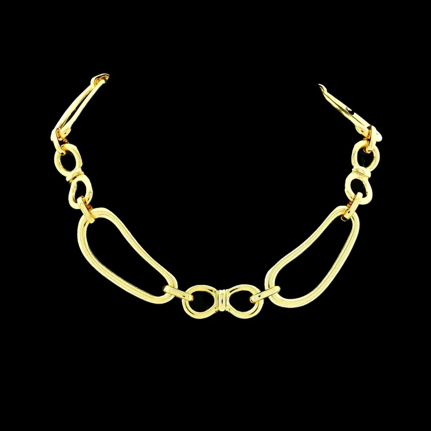 Goudkleurige open design collier  Victoria Valenza