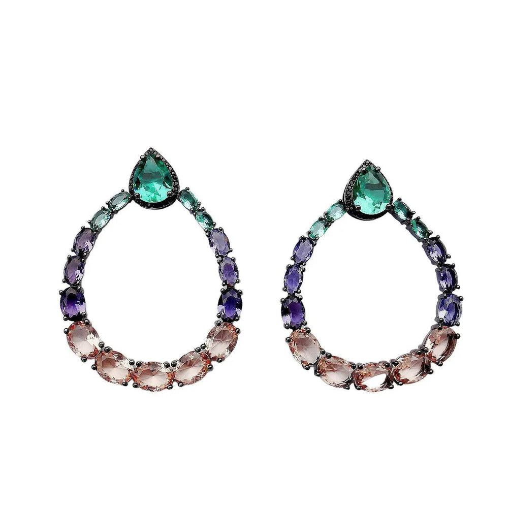 
                      
                        Multicolor oorbellen met zirkonia's - Victoria Valenza
                      
                    