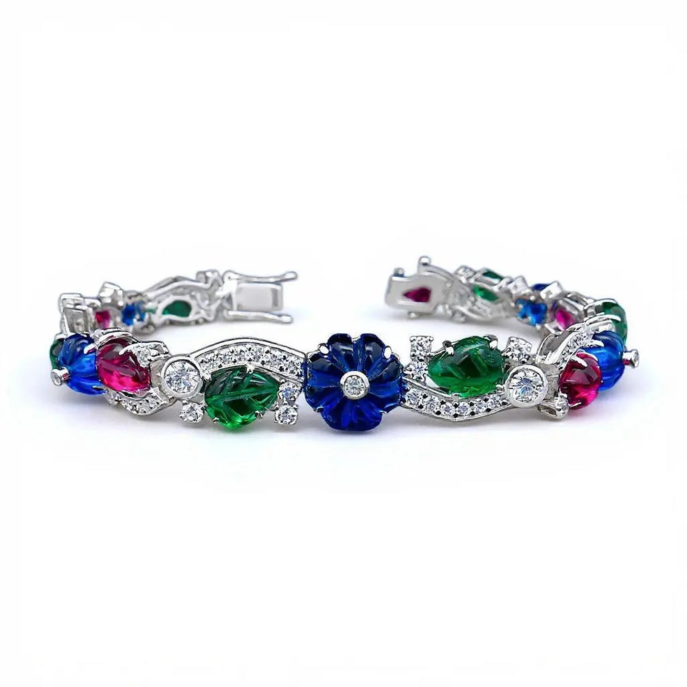 
                      
                        Zilveren armband met multicolour zirkonia stenen  Victoria Valenza
                      
                    