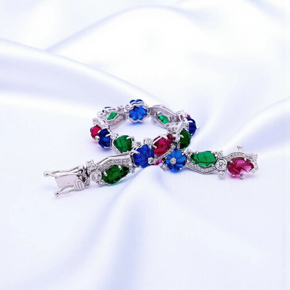 
                      
                        Zilveren armband met multicolour zirkonia stenen  Victoria Valenza
                      
                    