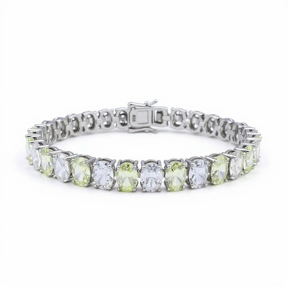 
                      
                        Zilveren armband met gele ovale zirkonia stenen  Victoria Valenza
                      
                    