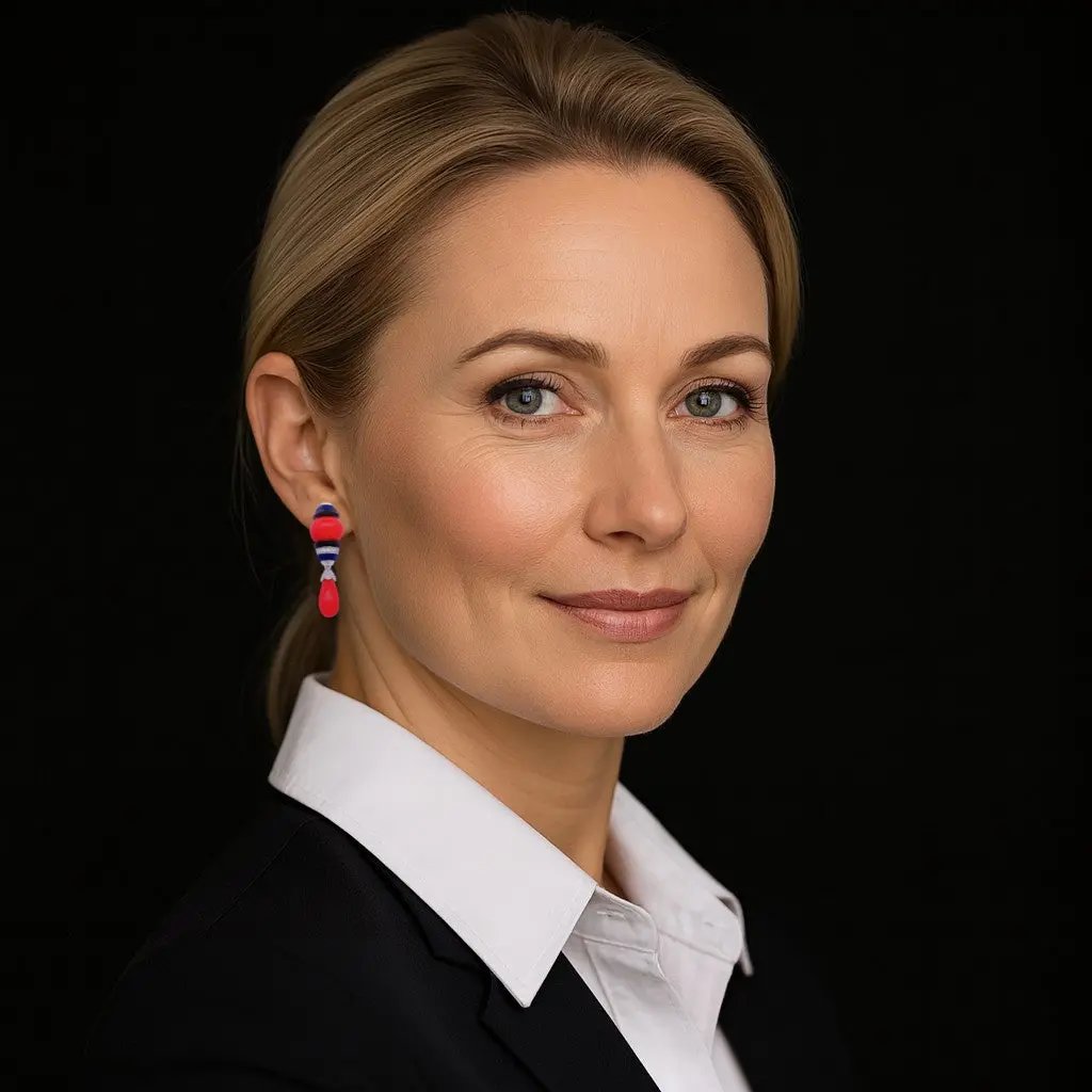 Zilveren oorbellen Art Deco stijl met bloedkoraal en zirkonia stenen  Victoria Valenza