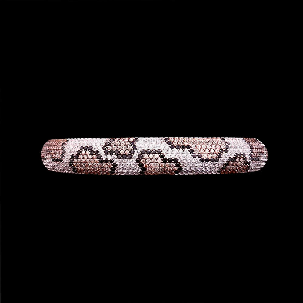 Zilveren Leopard armband met multicolour zirkonia stenen  Victoria Valenza