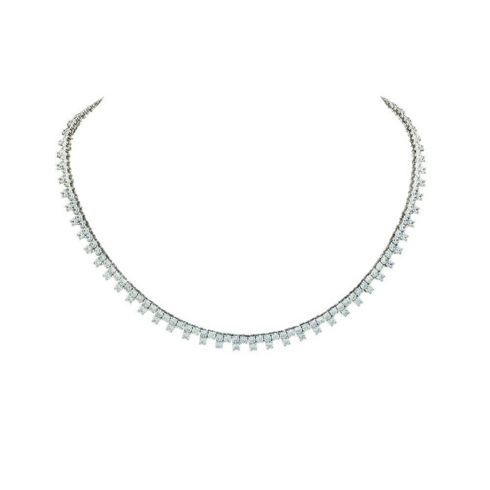 
                      
                        Zilveren choker met zirkonia stenen  Victoria Valenza
                      
                    