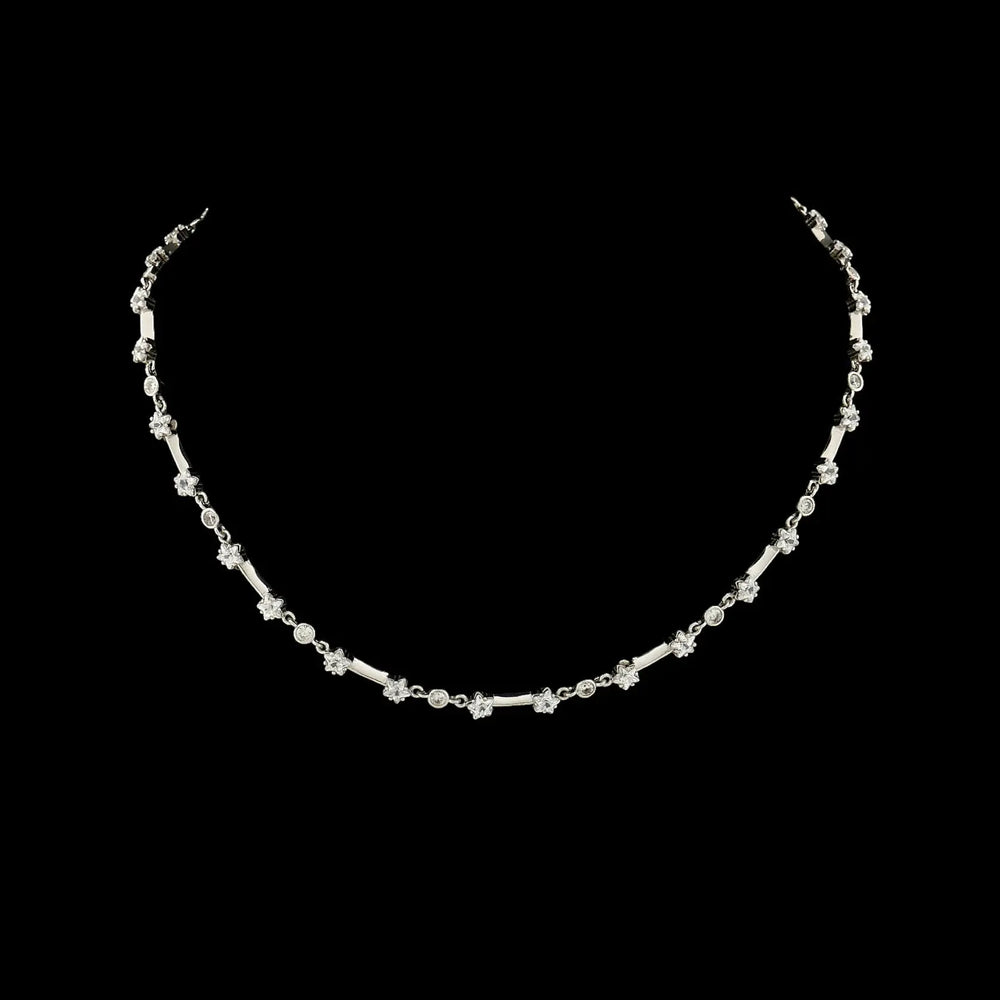 Zilveren Ster collier met zirkonia stenen  Victoria Valenza