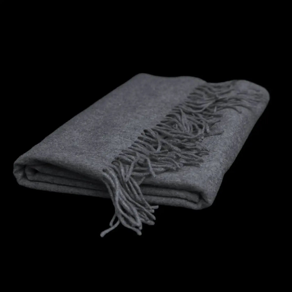 Large cashmere sjaal Telegrau 2 – 100% kasjmier met franjes 200 × 70 cm