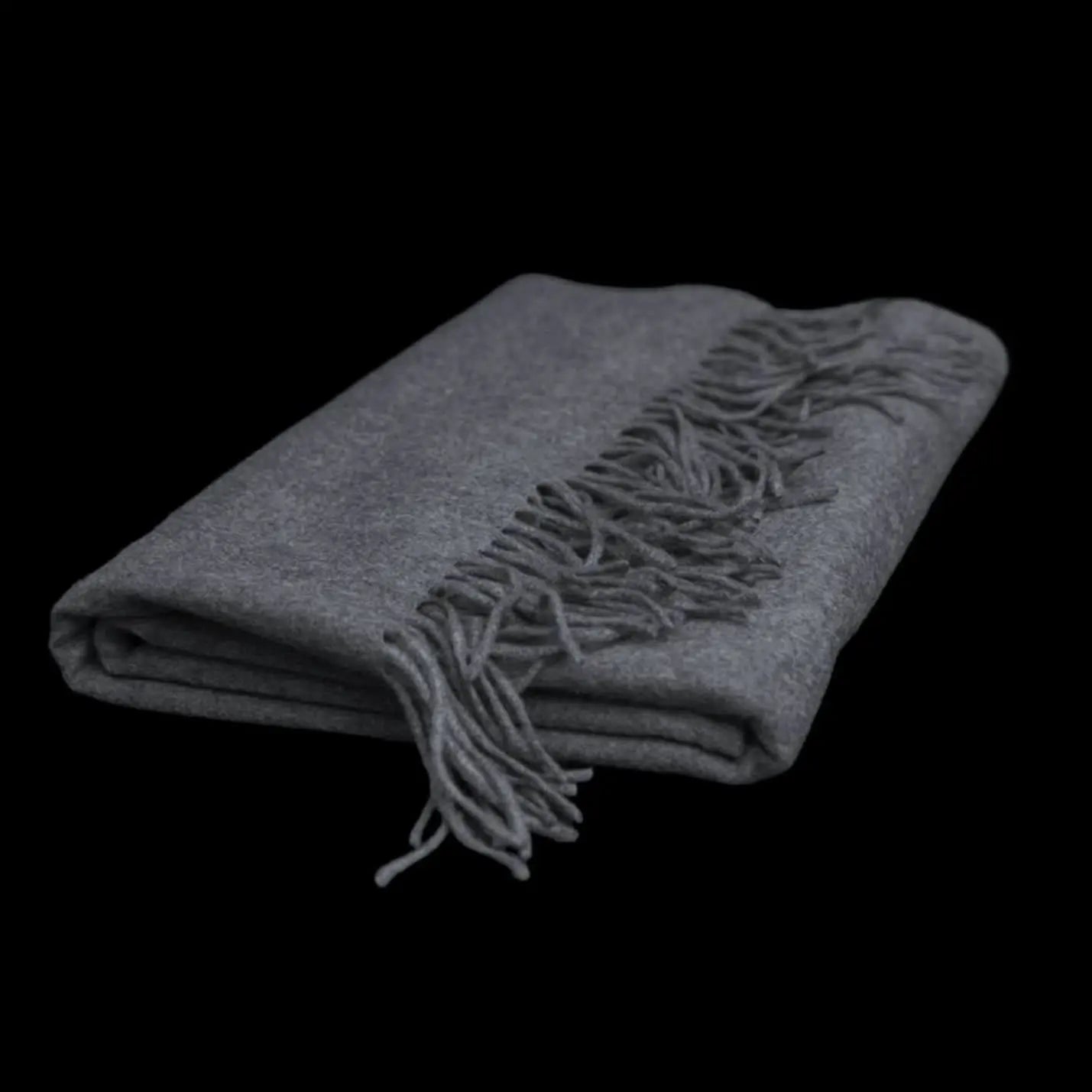 Large cashmere sjaal Telegrau 2 – 100% kasjmier met franjes 200 × 70 cm