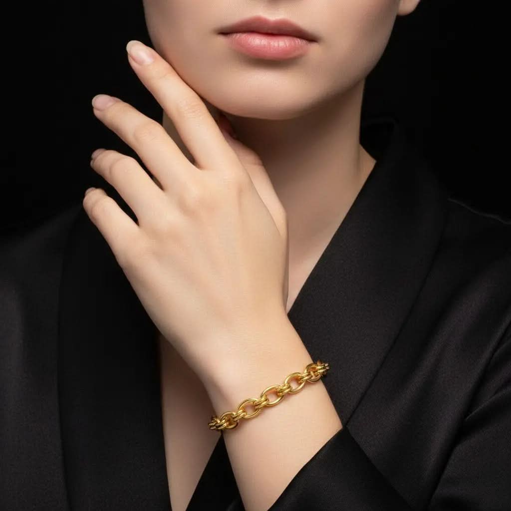 Goudkleurige RVS fantasie armband